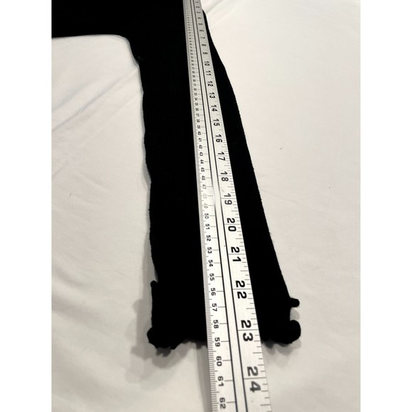 iClosam Womens Scalloped Turtleneck Sweater Size L Black Cable Knit Long Sleeve - Picture 7 of 8